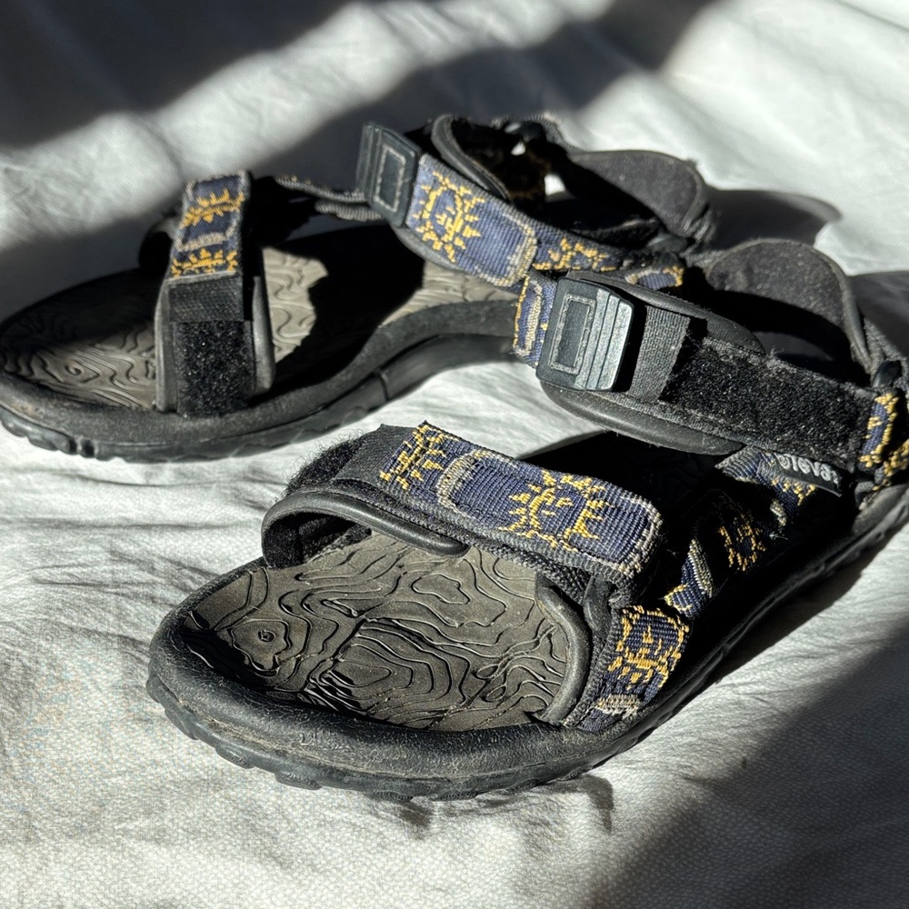 Teva Navy and Yellow Sun Outdoor Sandals